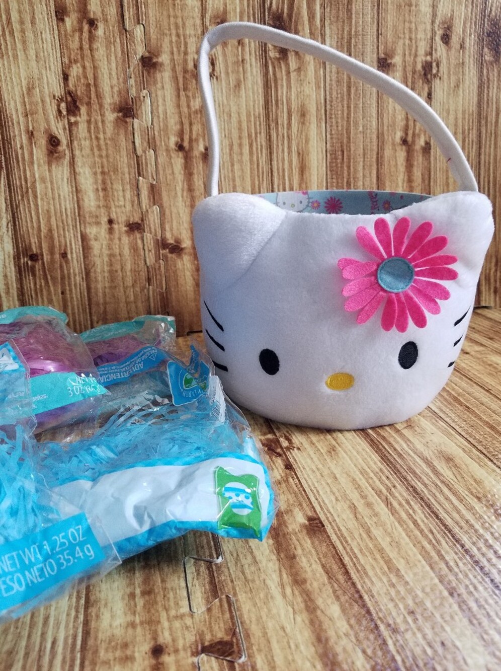Hello Kitty Pink Plush Easter Basket Sanrio Large